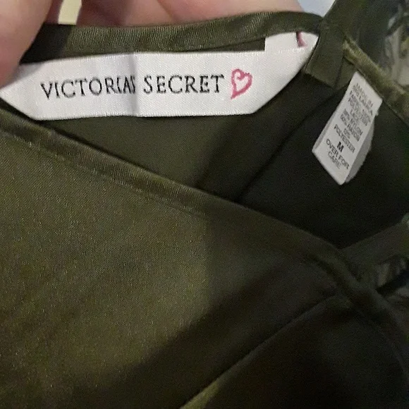 Victoria's Secret vintage Olive slip mesh lace satin lingerie dress - Picture 10 of 11